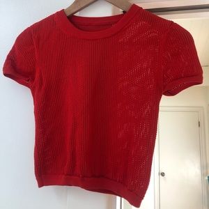 Alice and Olivia Mesh crop top